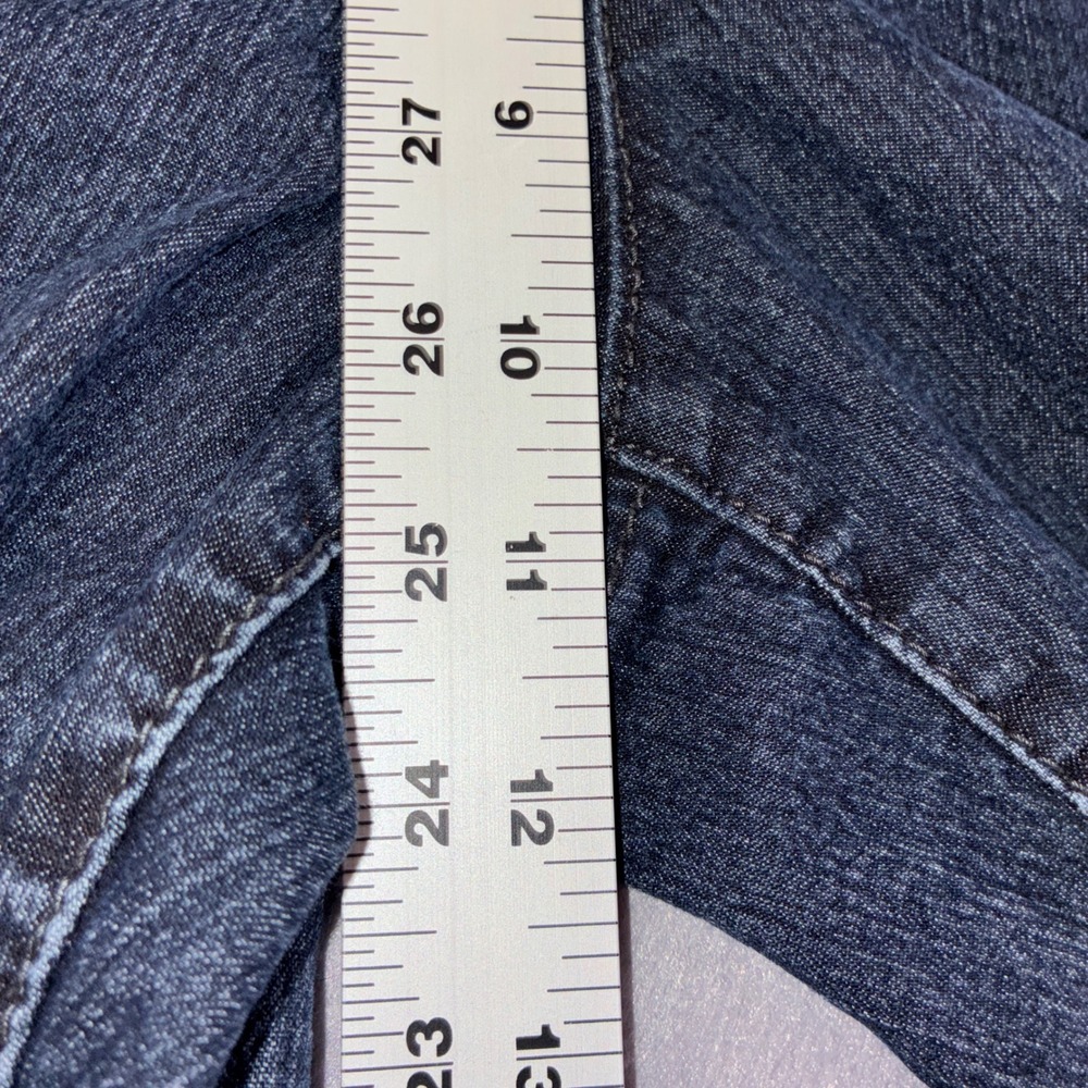 JM Collection Straight Leg Jeans Womens 16 Blue Studded Embellished Dark Wash - Picture 4 of 8
